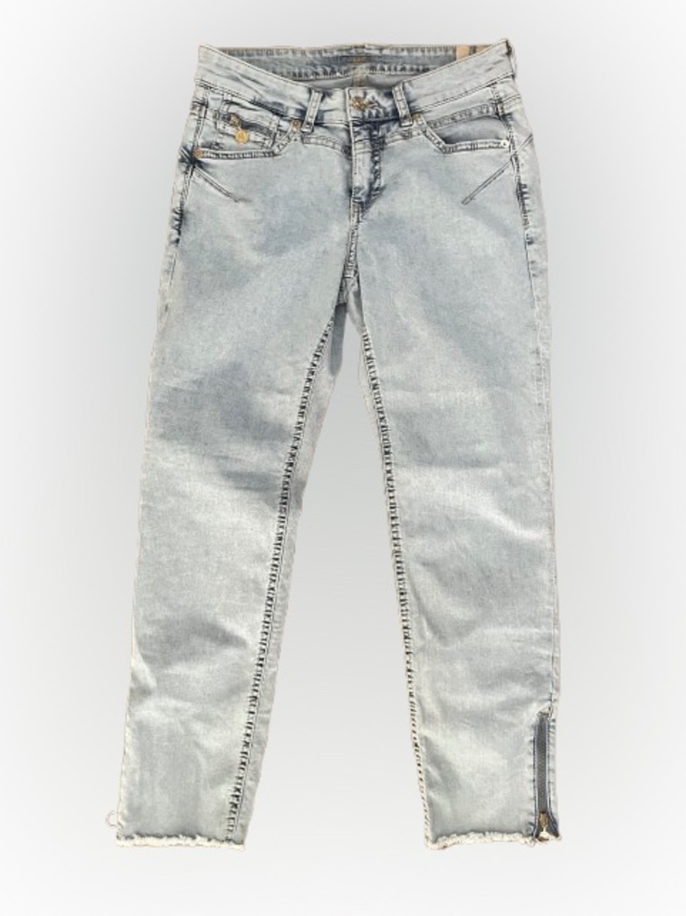 MAC Rich Slim Chic Jeans Women’s Small US 4 ? Read Light Blue Denim Ankle Zipper